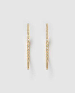 Izoa Jess Hoop Earrings Gold