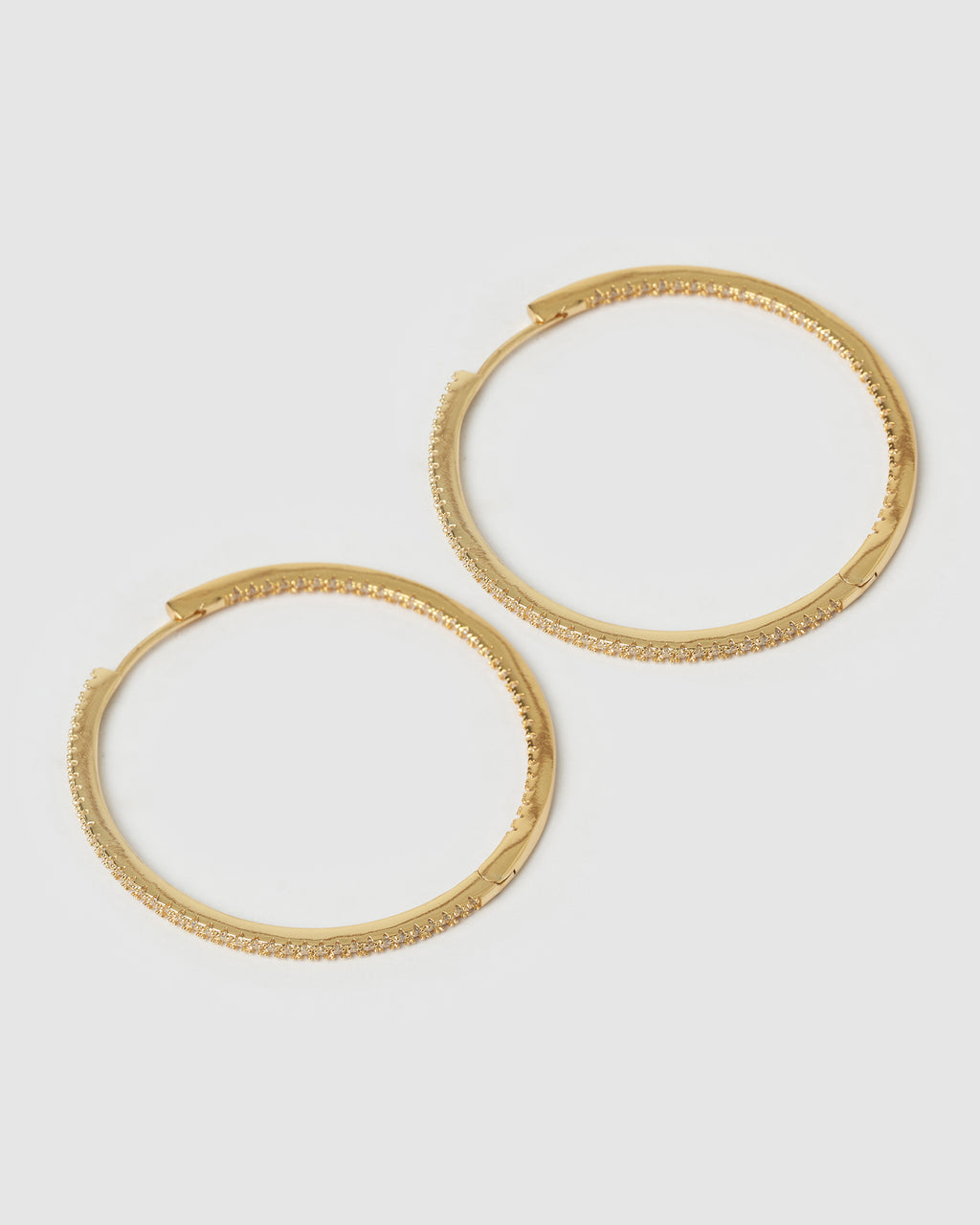 Izoa Jess Hoop Earrings Gold