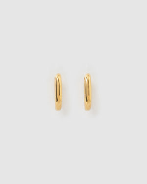 Izoa Kennedy Hoop Earrings Gold