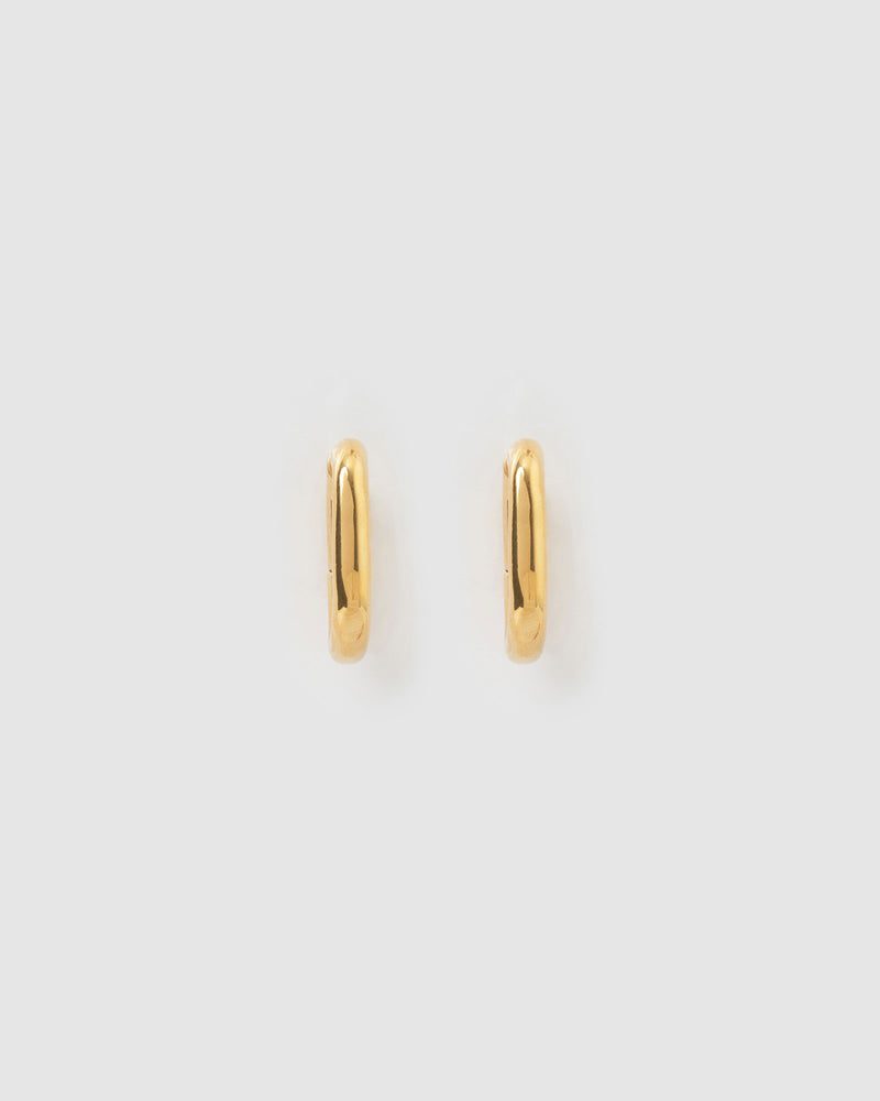 Izoa Kennedy Hoop Earrings Gold