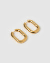 Izoa Kennedy Hoop Earrings Gold