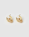 Izoa Sofia Huggie Earrings Gold