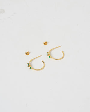 Izoa Elena Emerald Earrings