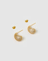 Izoa Elara Stud Earrings Gold