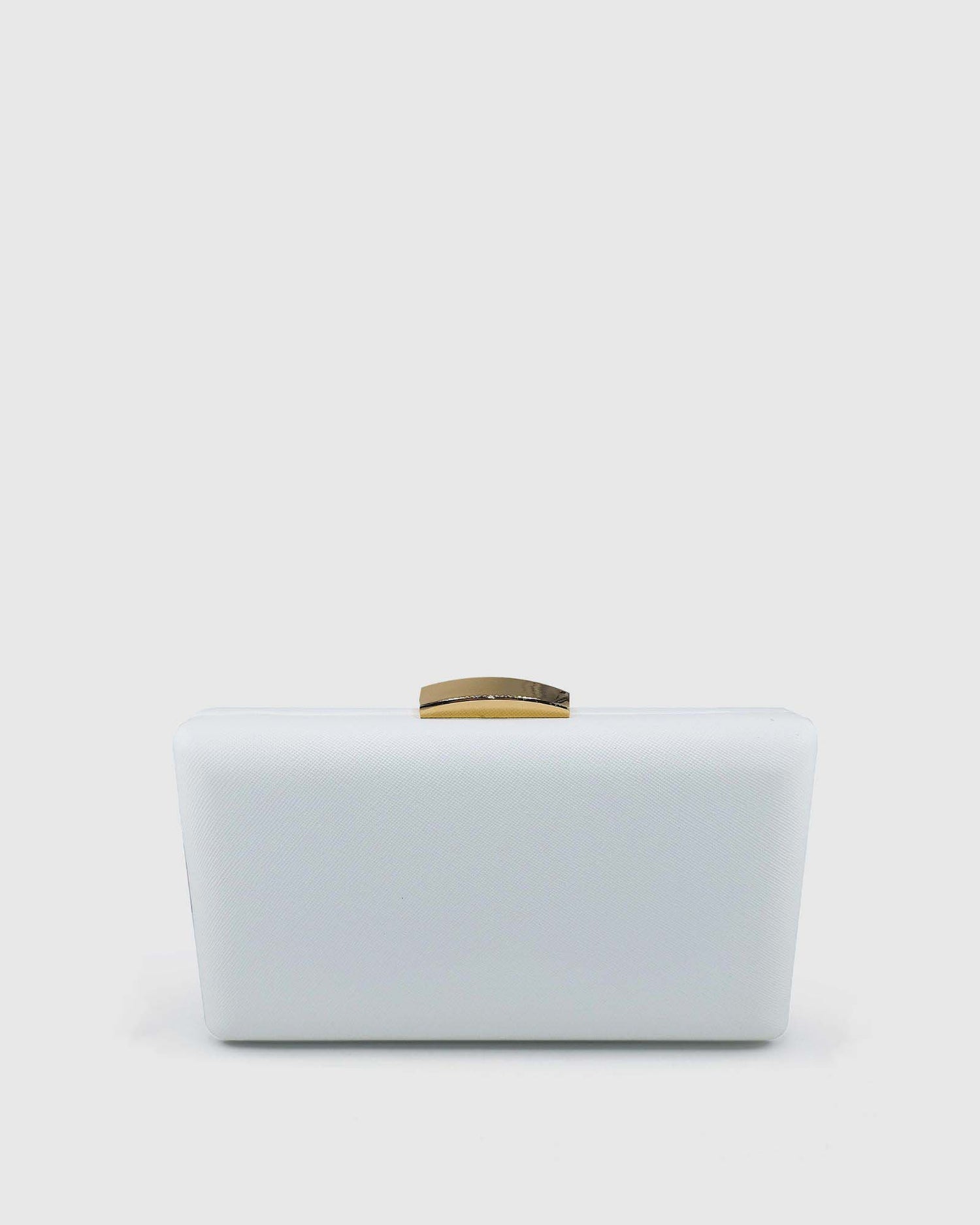 Izoa Bianca PU Leather Clutch in White