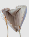 Izoa Clamshell Clutch White