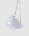 Izoa Clamshell Clutch White