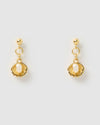 Izoa Clara Stud Gold Pearl