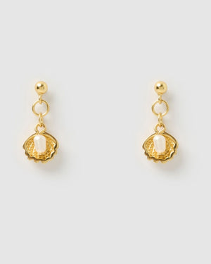 Izoa Clara Stud Gold Pearl