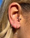 Izoa Coco Huggie Earrings Pink