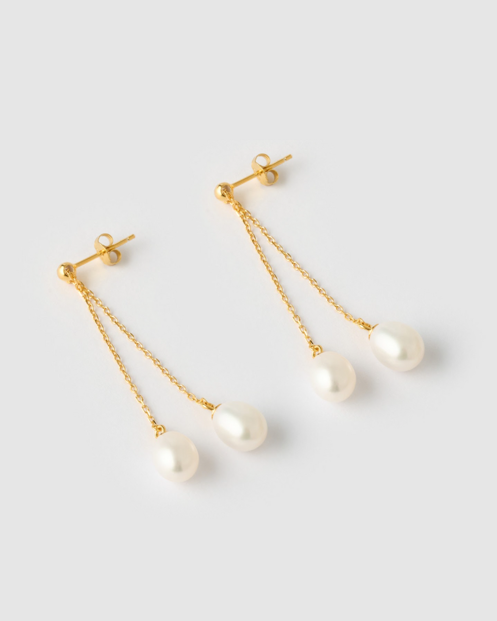 Izoa Eloise Earrings Gold Pearl