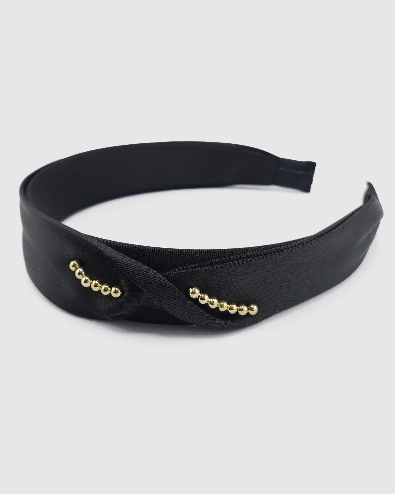 Izoa Amy Bead Headband Black