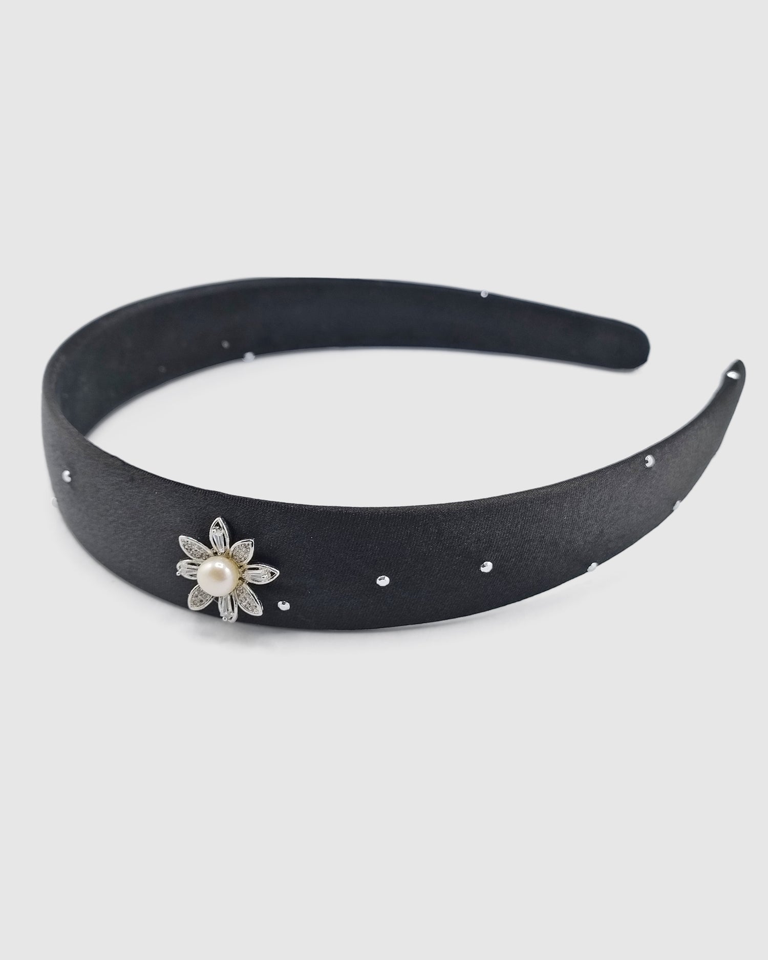 Izoa Manon Flower Headband Black