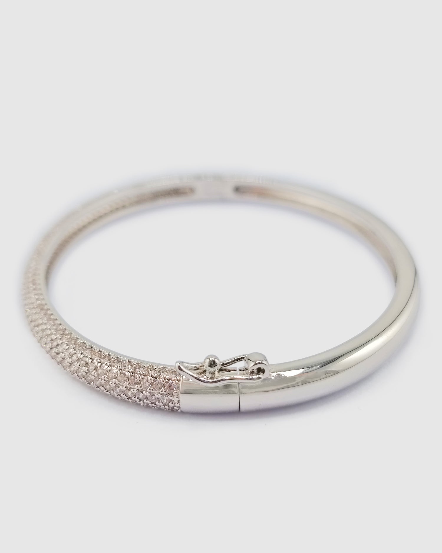 Izoa Ashley Cubic Zirconia Cuff Silver