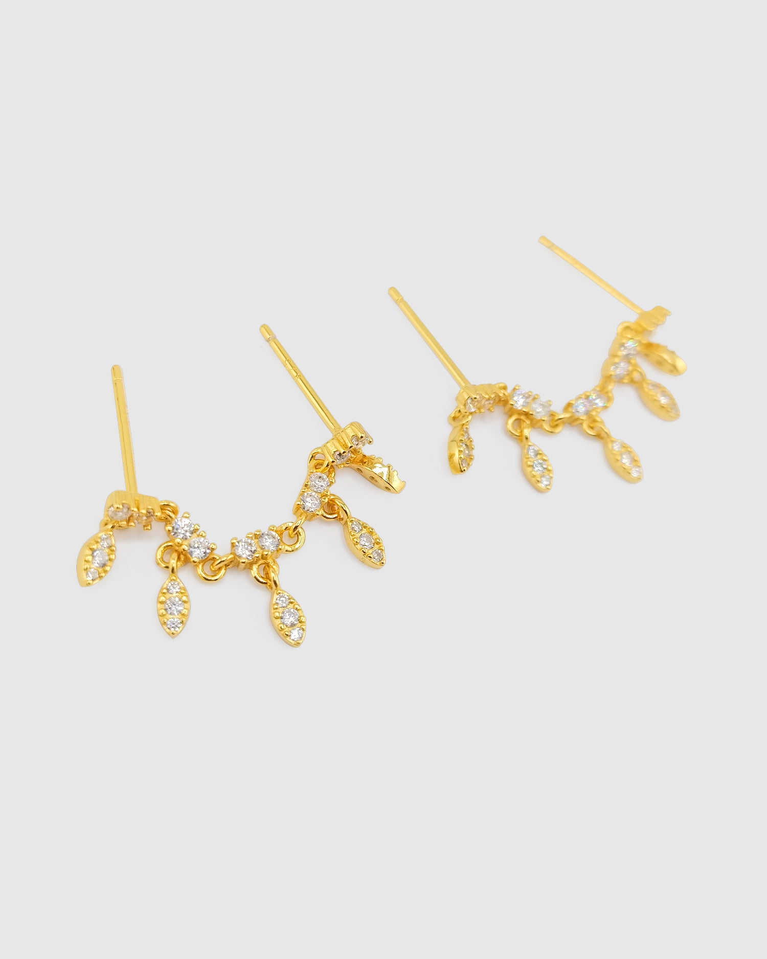 Izoa Stevie Double Stud Earring Gold