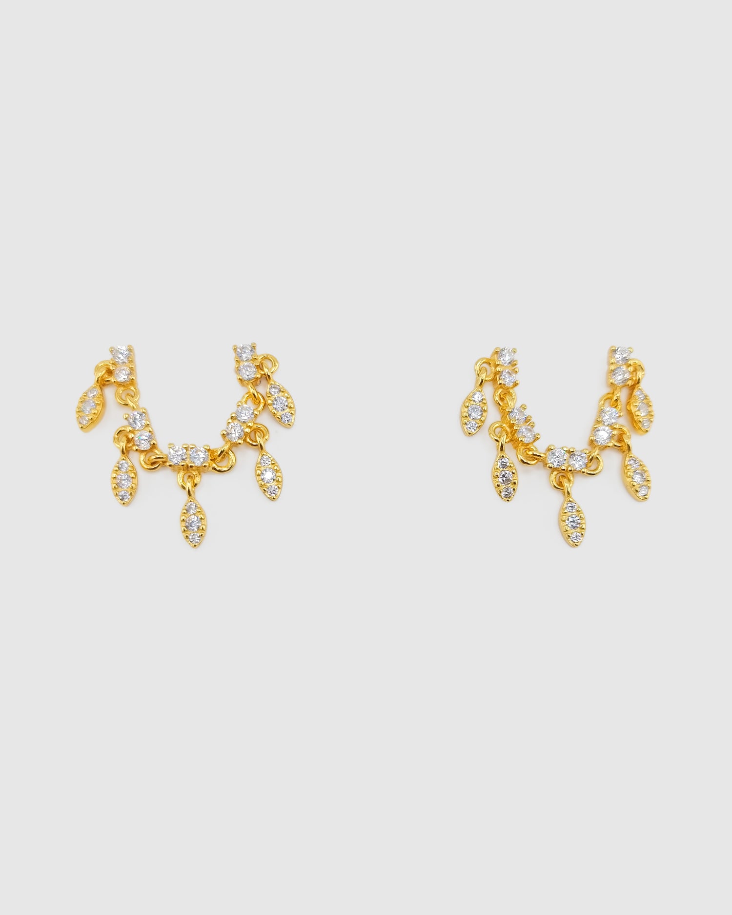 Izoa Stevie Double Stud Earring Gold