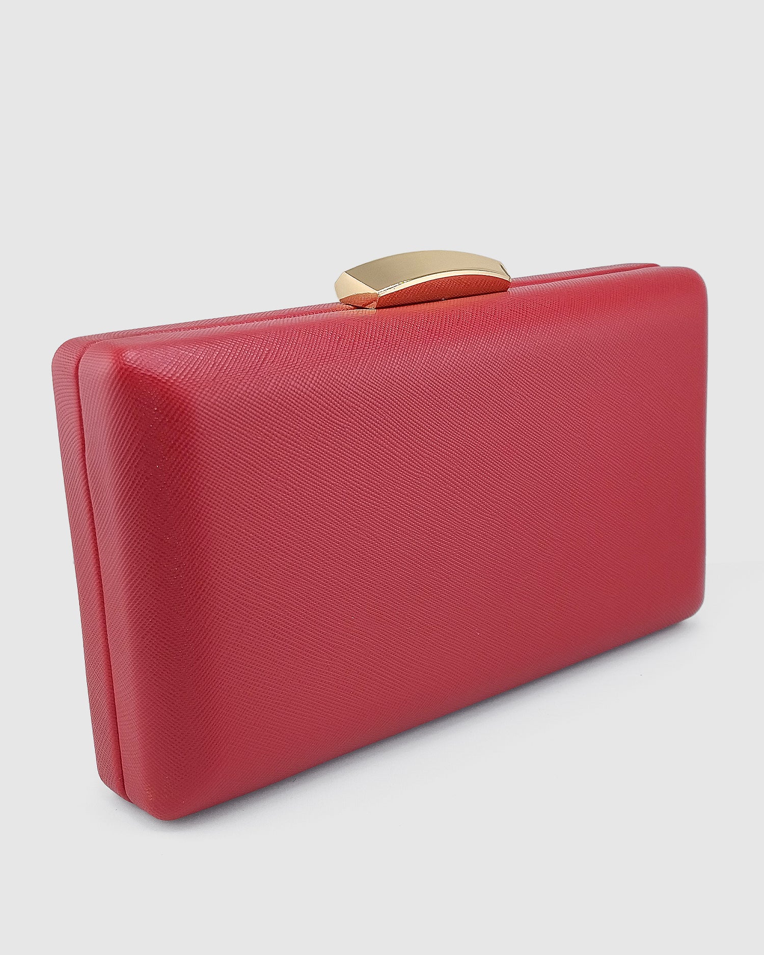 Izoa Bianca PU Leather Clutch in Red