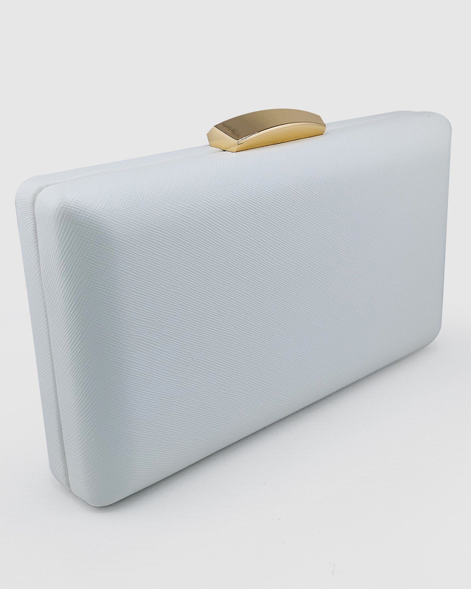 Izoa Bianca PU Leather Clutch in White