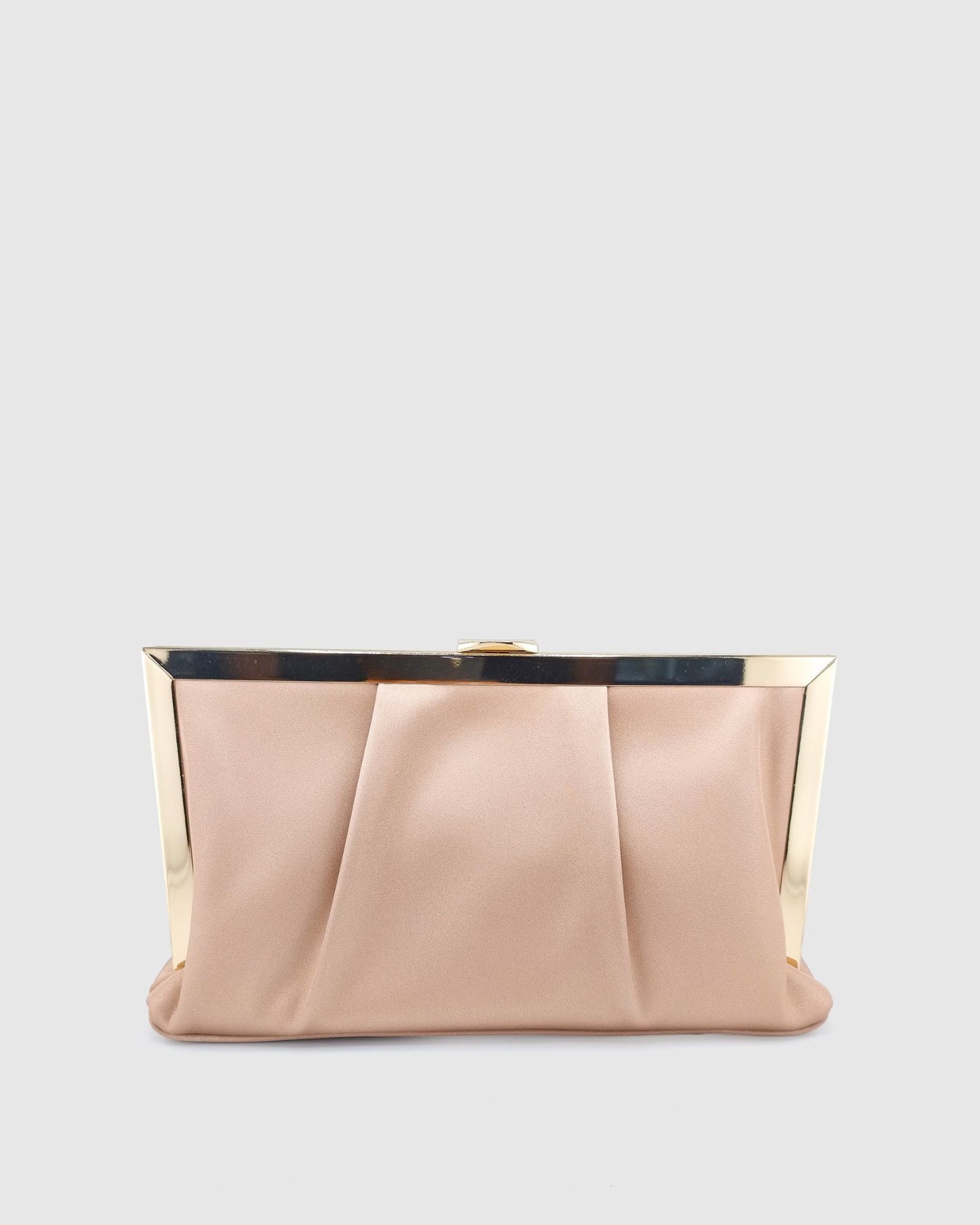 Izoa Gia Pleated Clutch Pink