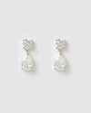 Izoa Ottie Stud Earrings Silver