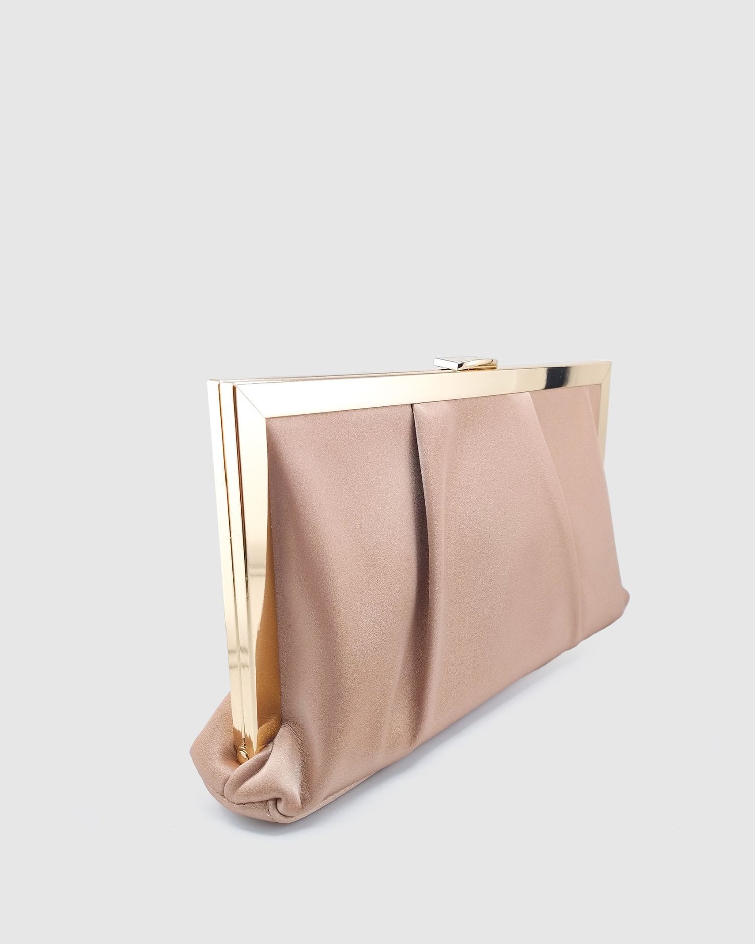 Izoa Gia Pleated Clutch Pink