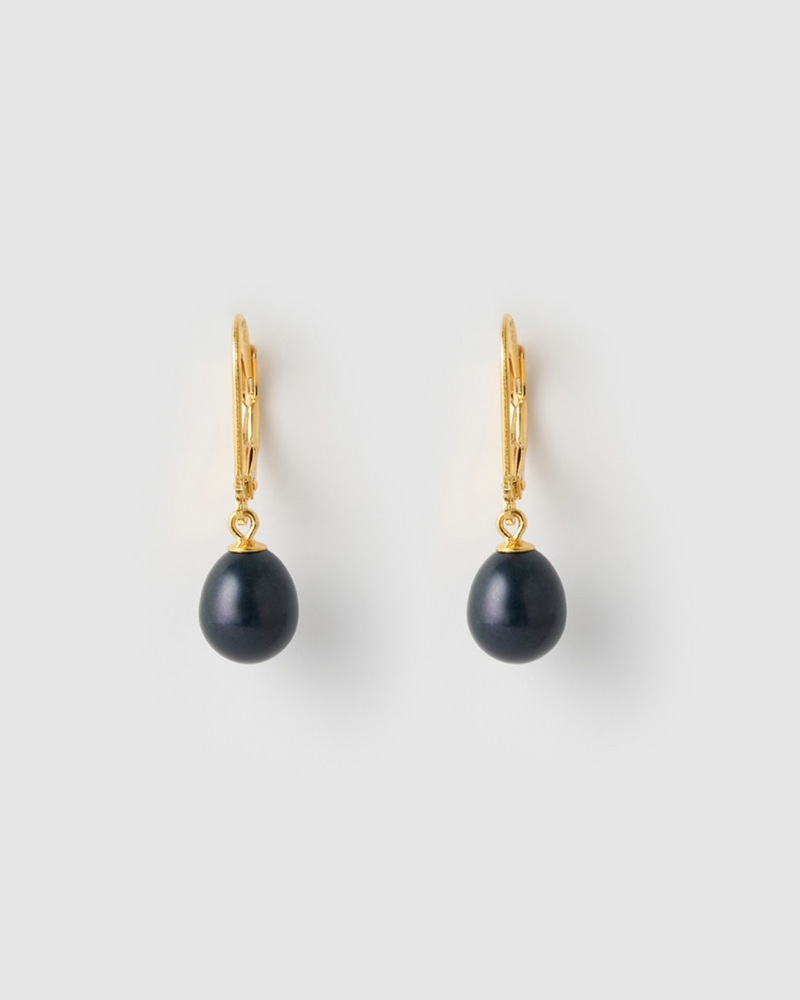 Izoa Juliet Earrings Navy Pearl
