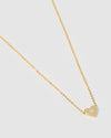 Izoa Kids Heart Alphabet Letter M Necklace Gold