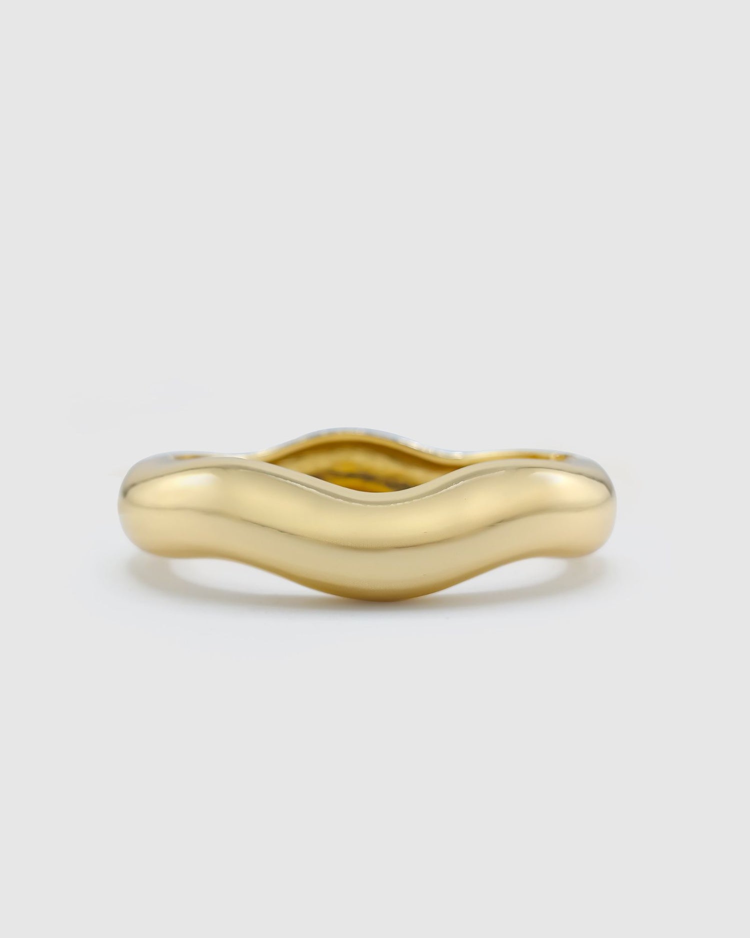 Izoa Lily Wave Bracelet Cuff Gold