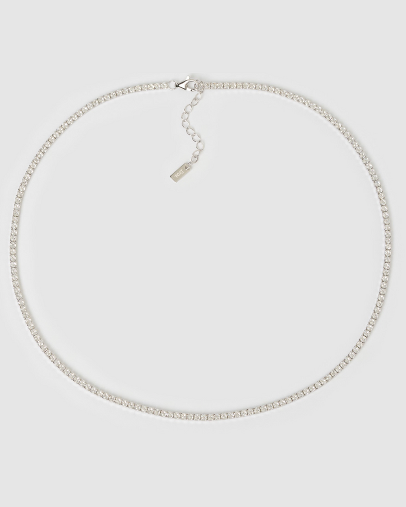 Izoa Mini Tennis Choker Silver