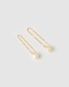 Izoa Nicola Thread Earrings Gold