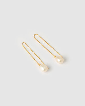 Izoa Nicola Thread Earrings Gold