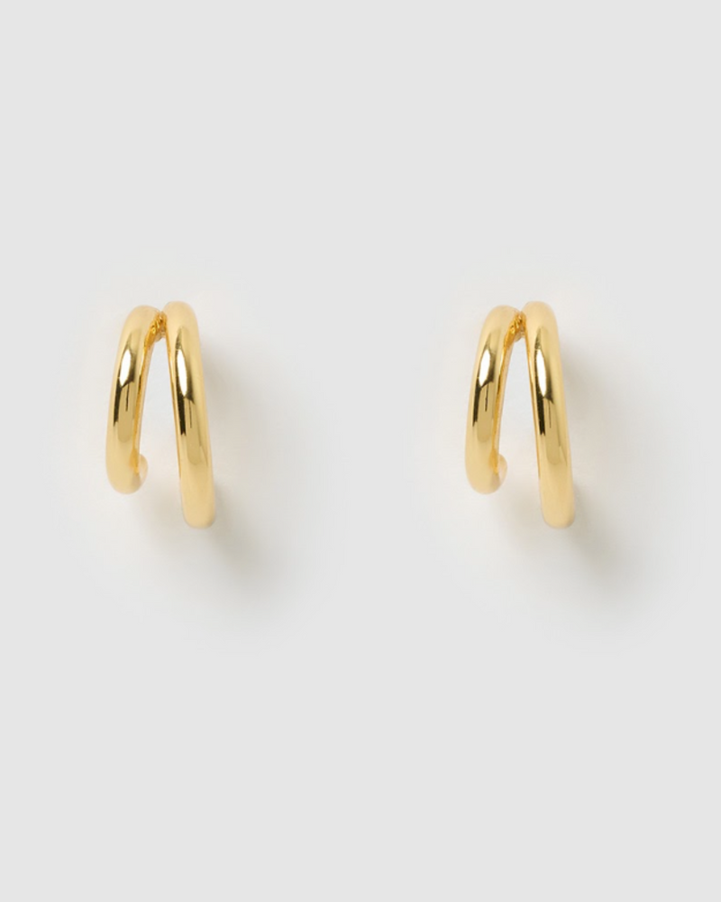 Izoa Olive Stud Earring Gold