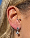 Izoa Ottie Stud Earrings Silver