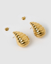 Izoa Paloma Stud Earrings Gold