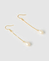 Izoa Petra Drop Hook Earrings Gold