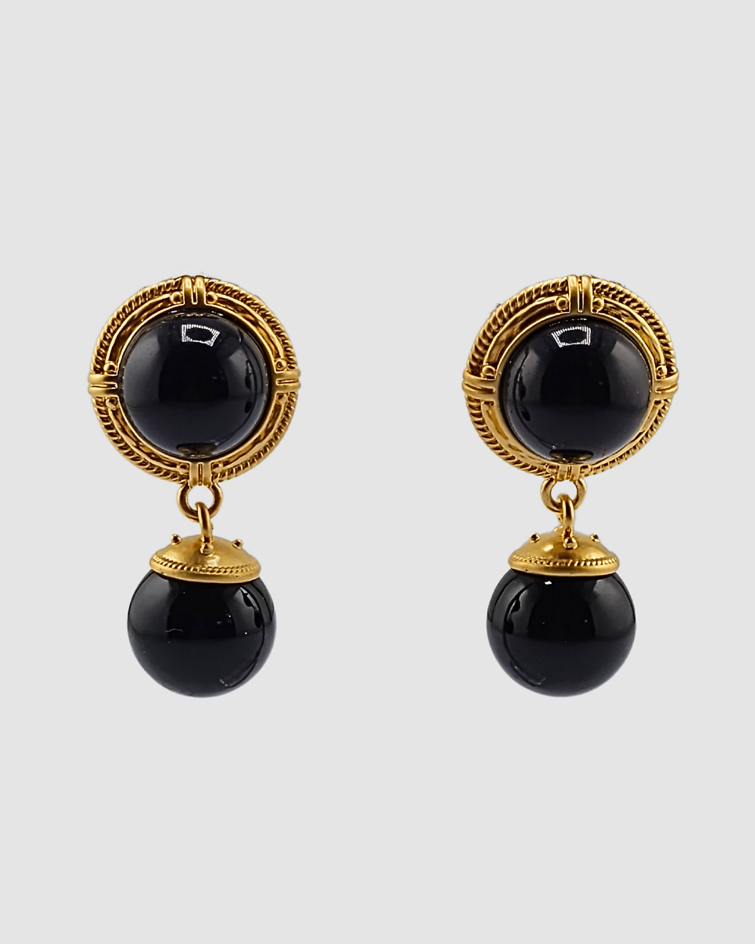 Izoa Selah Vintage Drop Earrings Gold Multi