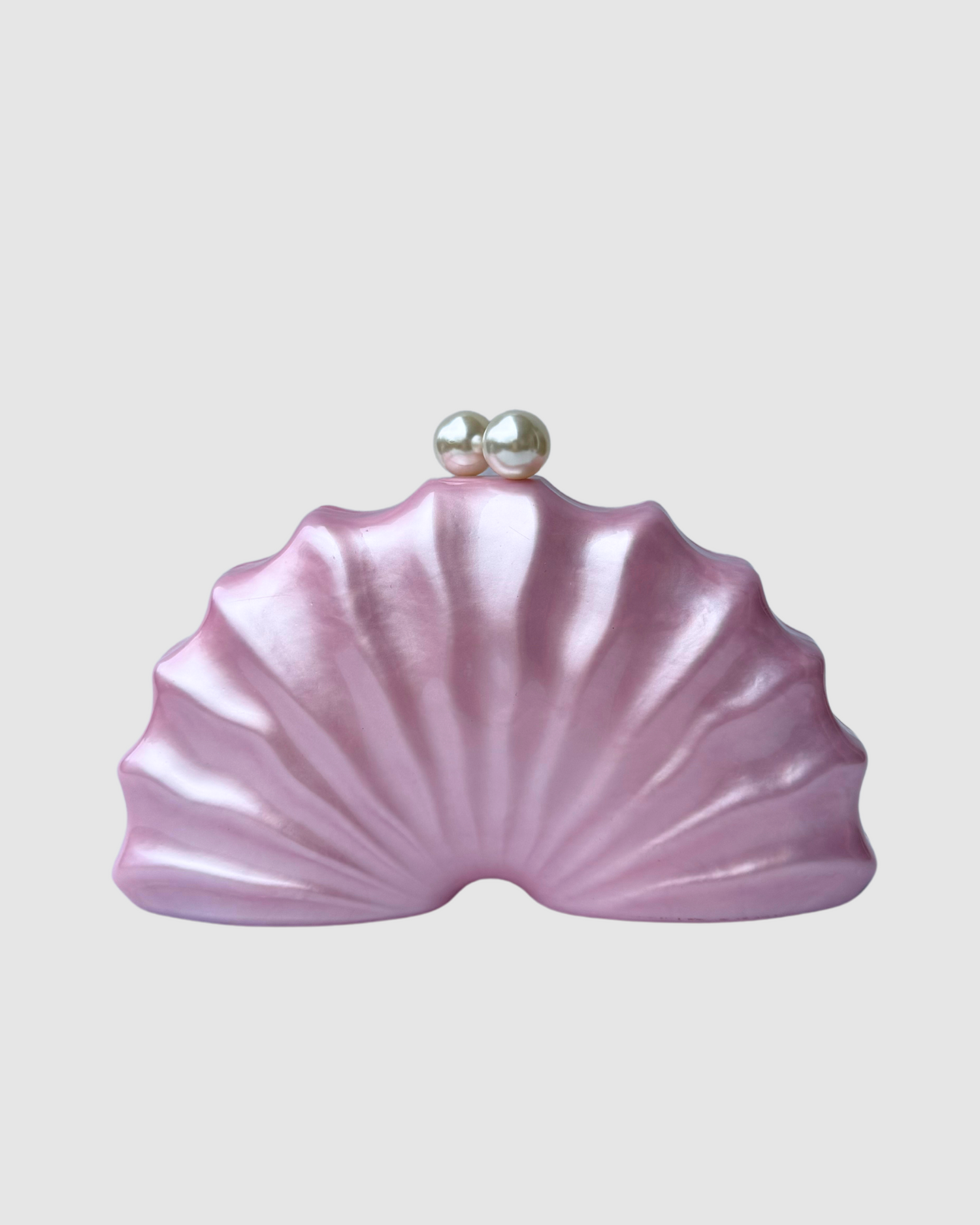 Izoa Serena Shell Clutch Pink