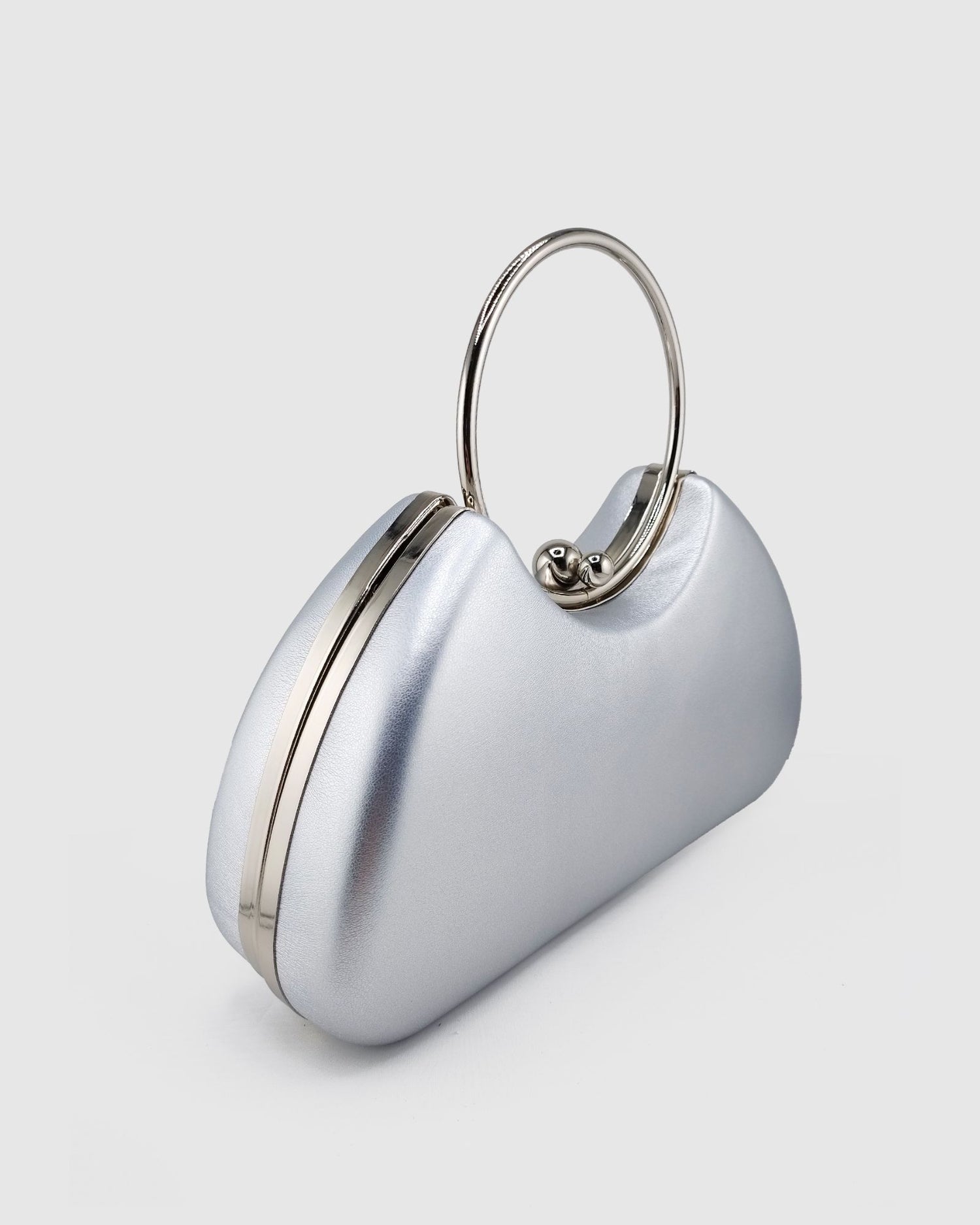 Izoa Skye Clutch in Silver