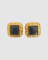 Izoa Stephanie Stud Earring Black