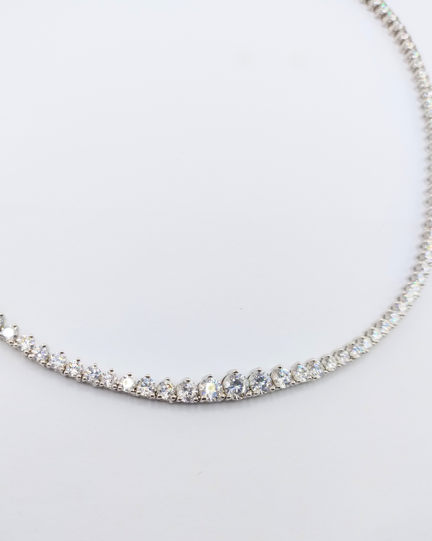 Izoa Taylor Tennis Choker Silver