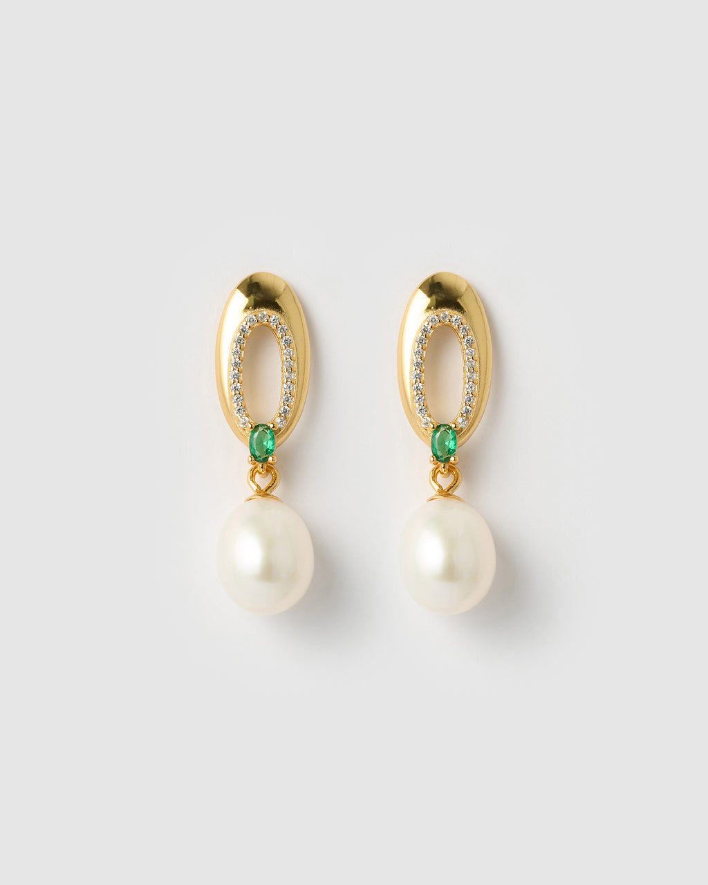 Izoa Tilly Drop Earrings Pearl