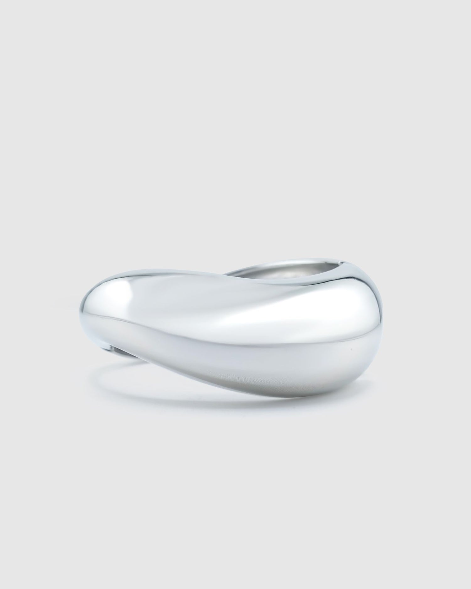Izoa Wave Bangle Cuff Silver