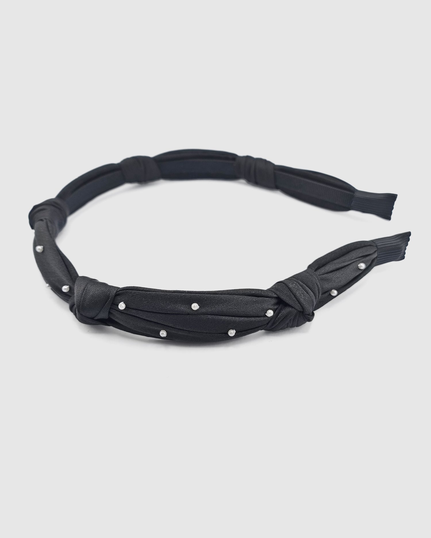 Izoa Zoey Pearl Headband Black