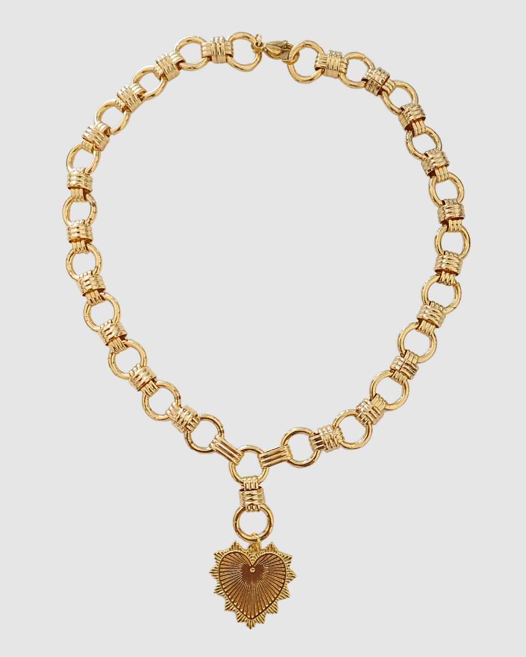 Izoa Love Charm Necklace Gold
