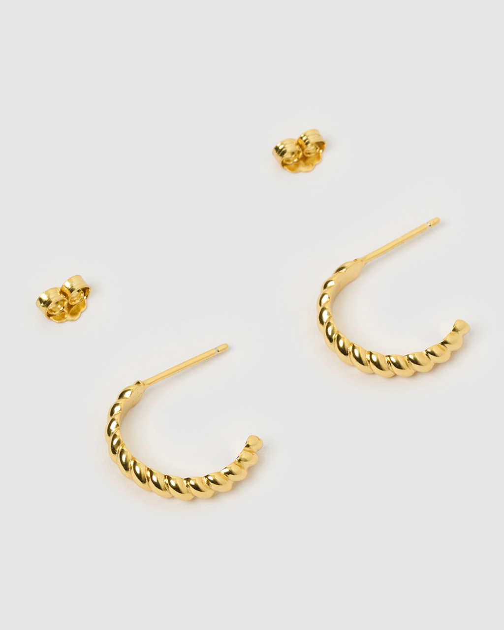Izoa Kaelie Mini Hoop Earrings Gold