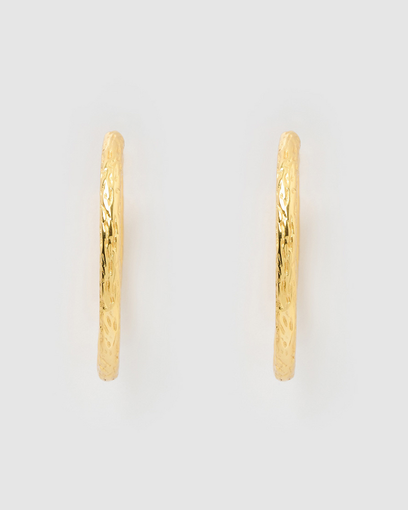 Izoa Ariyah Hoop Earrings Gold