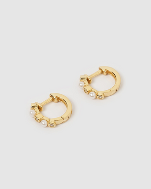 Izoa Candice Huggie Gold Pearl