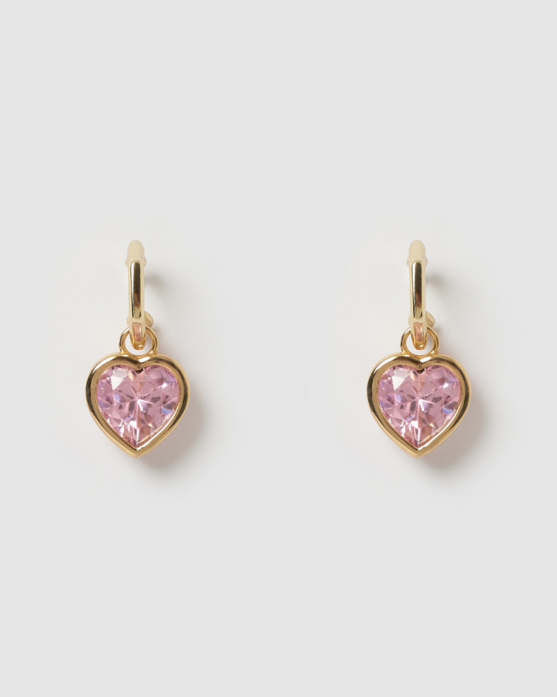 Izoa Dusk Mini Hoop Gold Pink