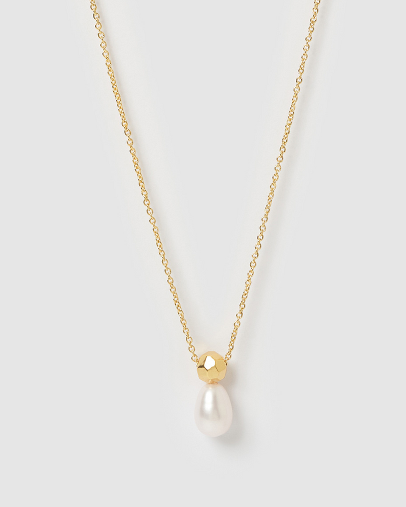 Izoa Christabel Pearl Necklace Gold