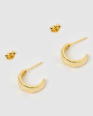 Izoa Leanna Mini Hoop Earrings Gold